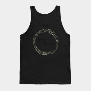 Guten Morgen German Brush Script with Flower Wreath Tank Top